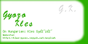 gyozo kles business card